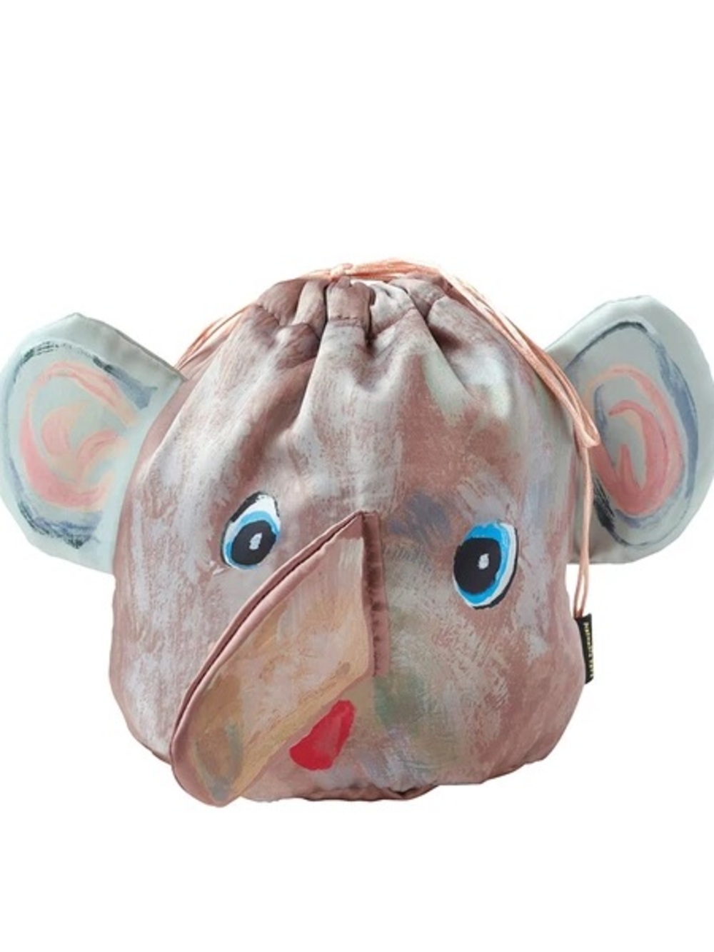 Nathalie Lete ELEPHANT Satin drawstring Pouch bag. Authentic Original! New!